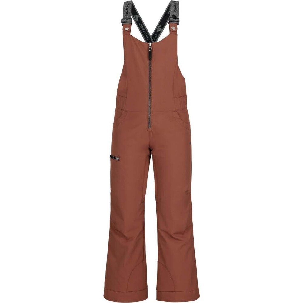 Obermeyer Anya Snow Bib Girls S Mocha Fleece Lined Adjustable Suspender JZZ575